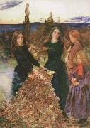 Sir John Everett Millais autumn leaves oil painting